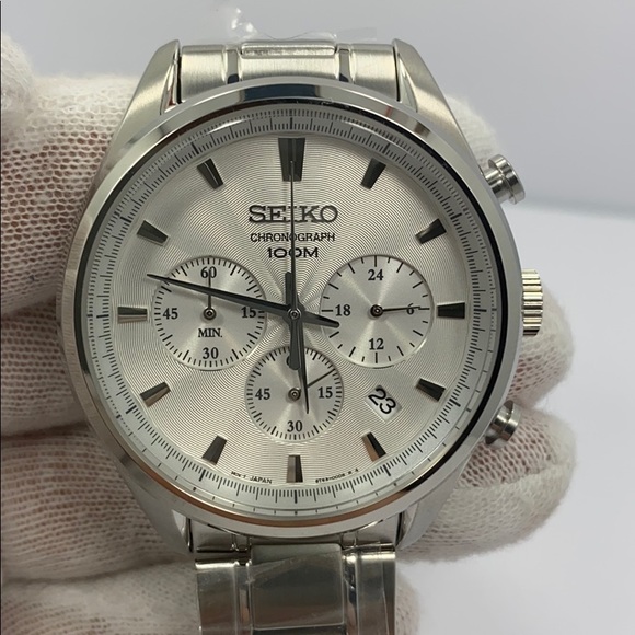 Seiko chronograph SS date quartz watch SSB221P1 - Picture 3 of 7